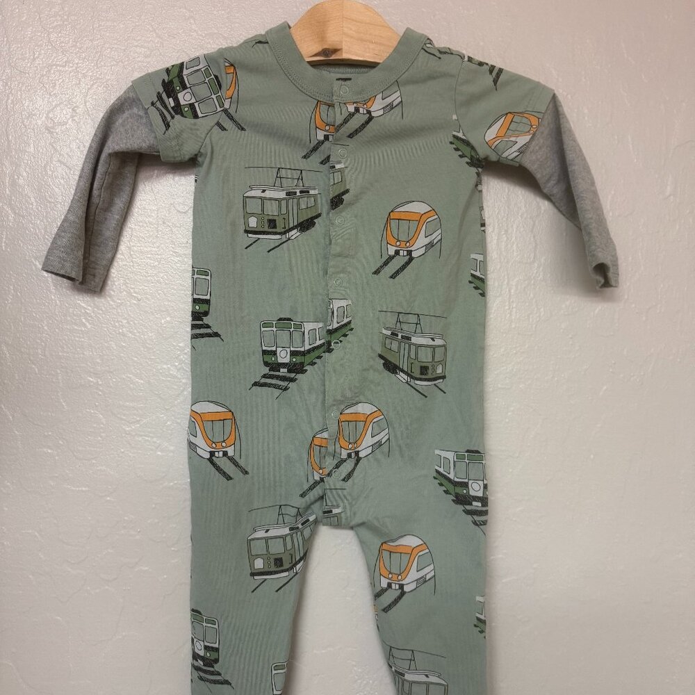 $15 ADD ON Tea Collection snap romper trains Little Sleepies Caden Lane Baby Gap